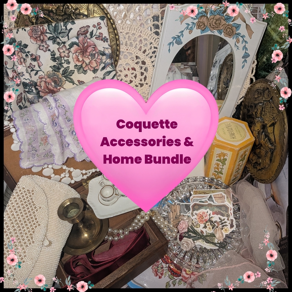 Vintage Coquette Girl Home Accessorie Bundle